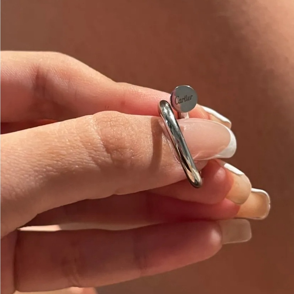 Nail ring size 7 silver